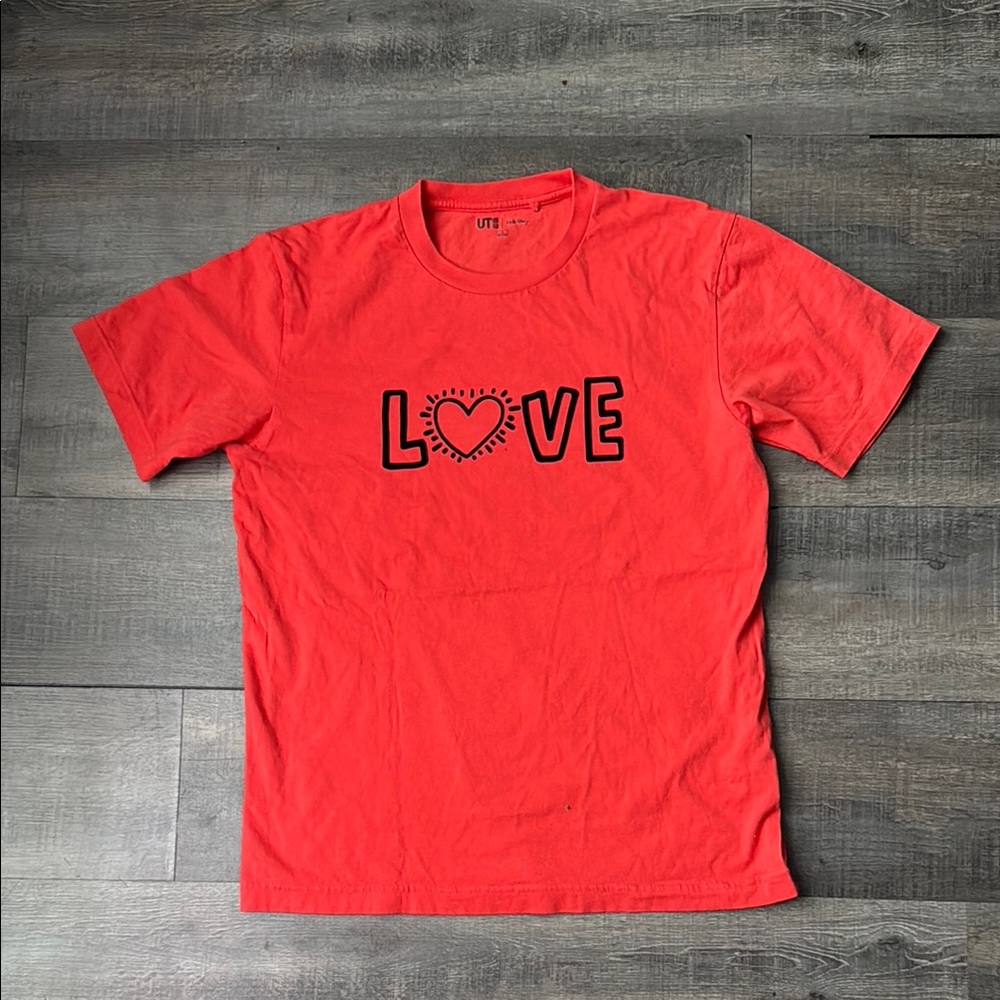 Keith Haring Love TShirt  Size Small Orange